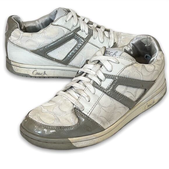 Coach Nova Signature C Silver Sneakers 9M - Picture 12 of 14